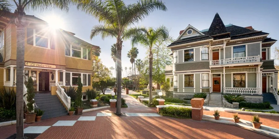 Historic houses at Heritage Square